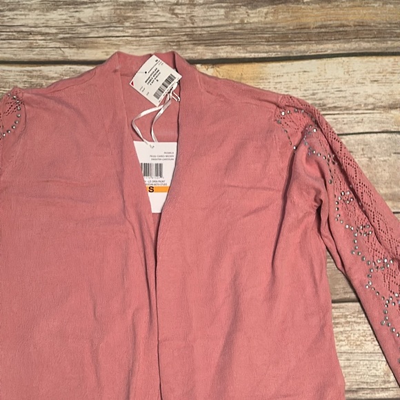 Carolyn Taylor Perlan - L/S Open Front Luxe Cardigan With Studs - Picture 2 of 8